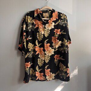 Jamaica Jaxx Size L 100% silk Hawaiian Shirt